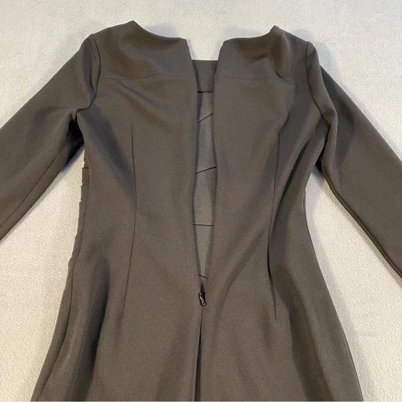 Calvin Klein Women’s Black 3/4 Sleeve  Stretch Sheath Dress, back zipper, size 2 - Picture 5 of 11